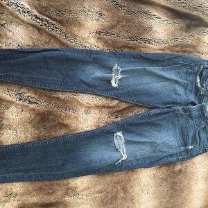 Hudson Jeans Dark Blue Distressed Skinny Jeans